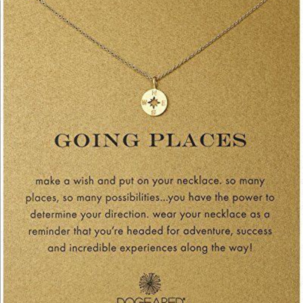Compass wanderlust going places necklace